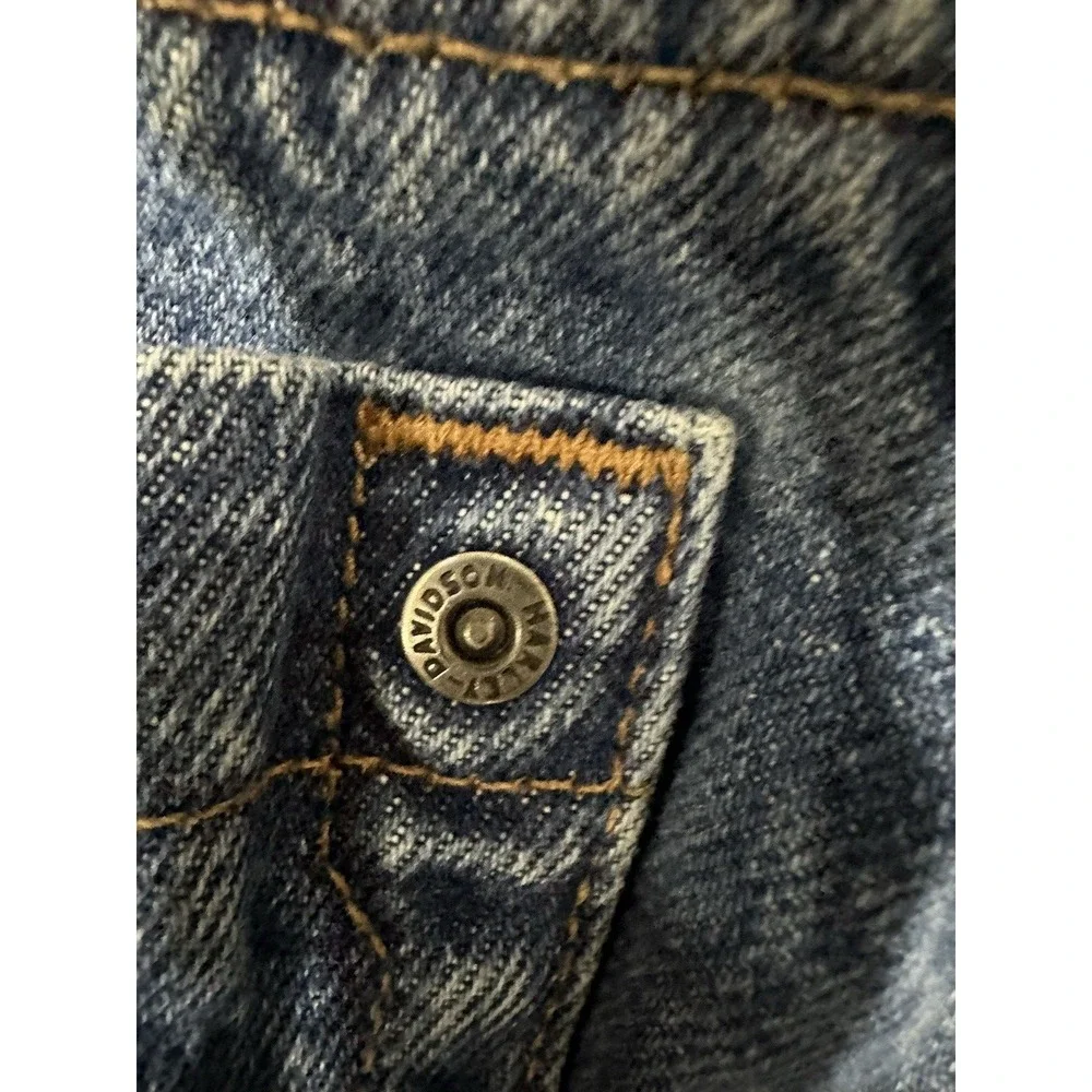 Harley Davidson Men's Wide Straight Leg Denim Jeans Size 38 x 30